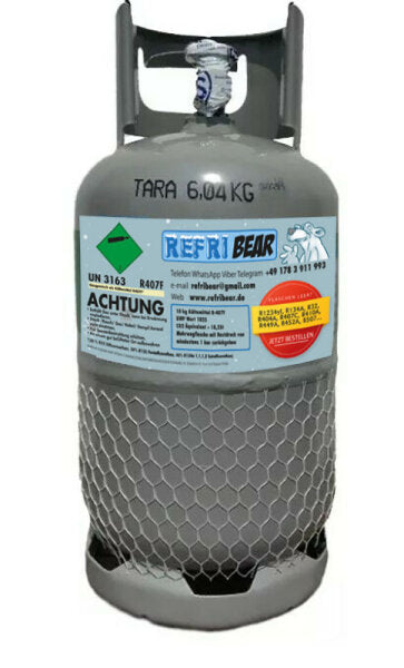 R407F 10kg in Customer-Owned Refillable Steel Cylinder